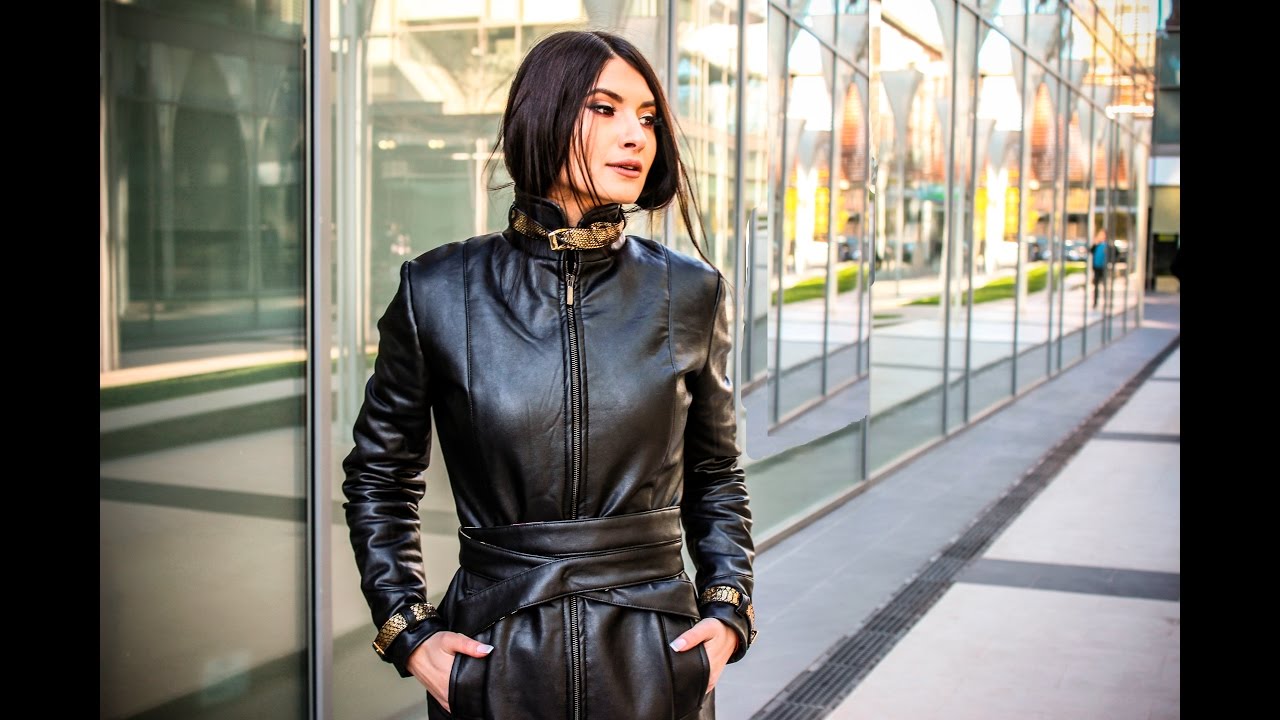Black leather coat