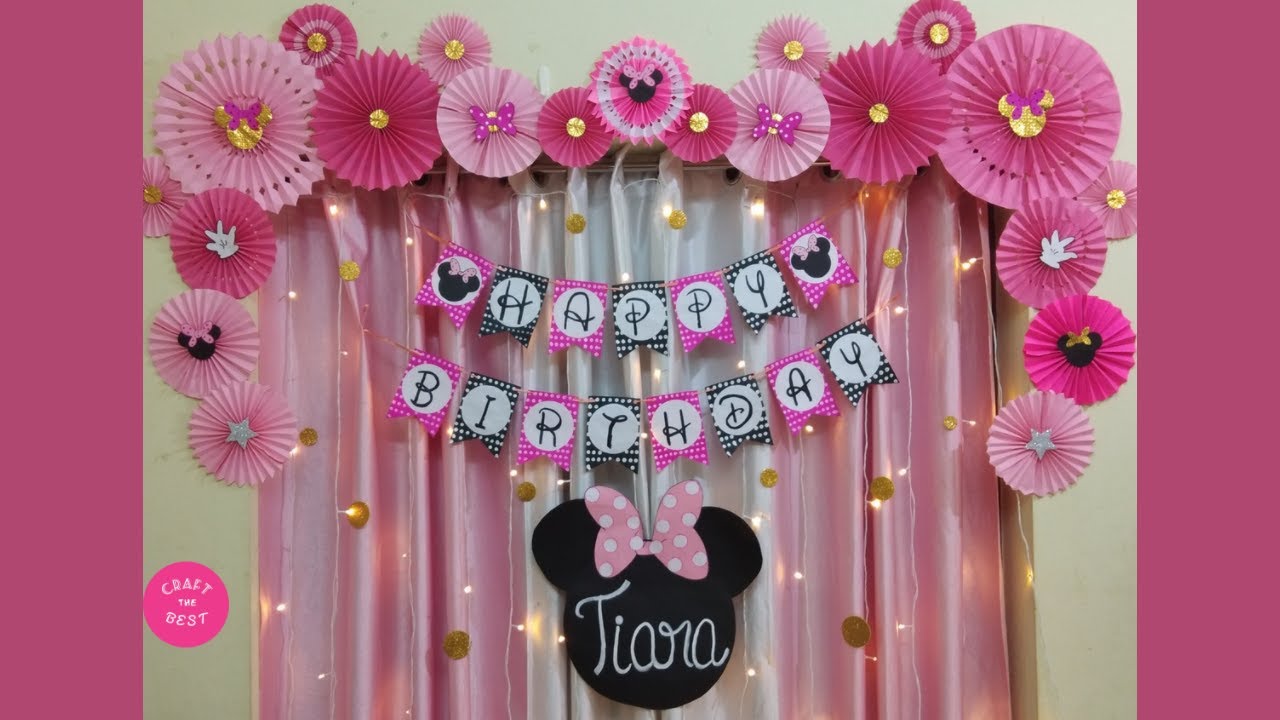 Minnie Mouse theme Birthday Party Decoration Ideas | DIY | Craft the Best