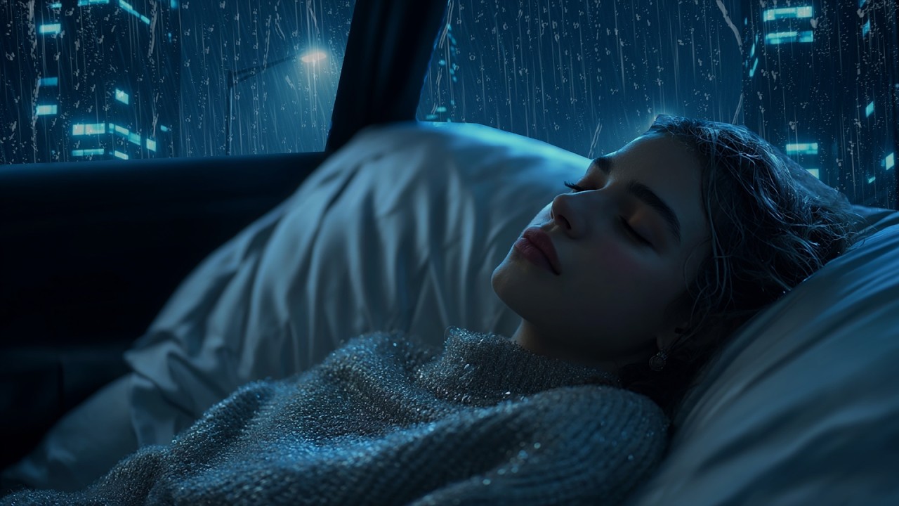 Deep Sleep Rain Sounds: 3 Hours of Cozy Car & Cyberpunk City Night Ambience, No Music