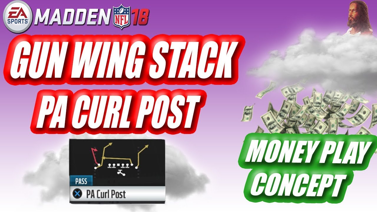 Madden 18 How To Beat Cover 2! | Gun Wing Stack PA Curl Post! | Offensive Scheme