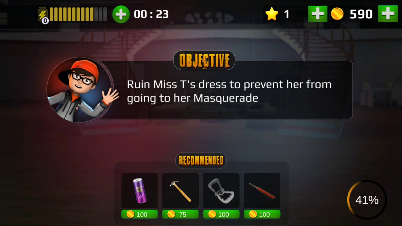 Scary teacher: Find a way to ruin her dress.