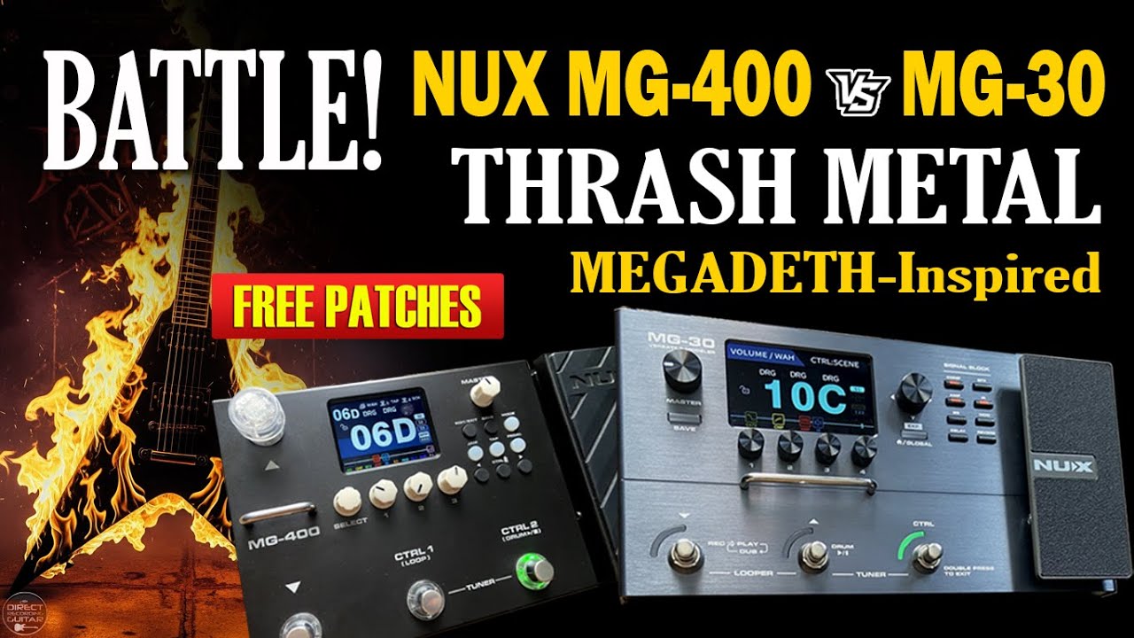 NUX MG-400 VS MG-30 THRASH METAL Megadeth-Inspired: Riffs and Lead - Battle