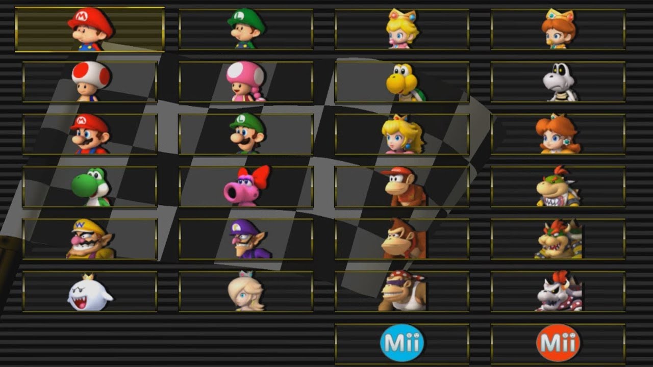 Mario Kart Wii - All Characters