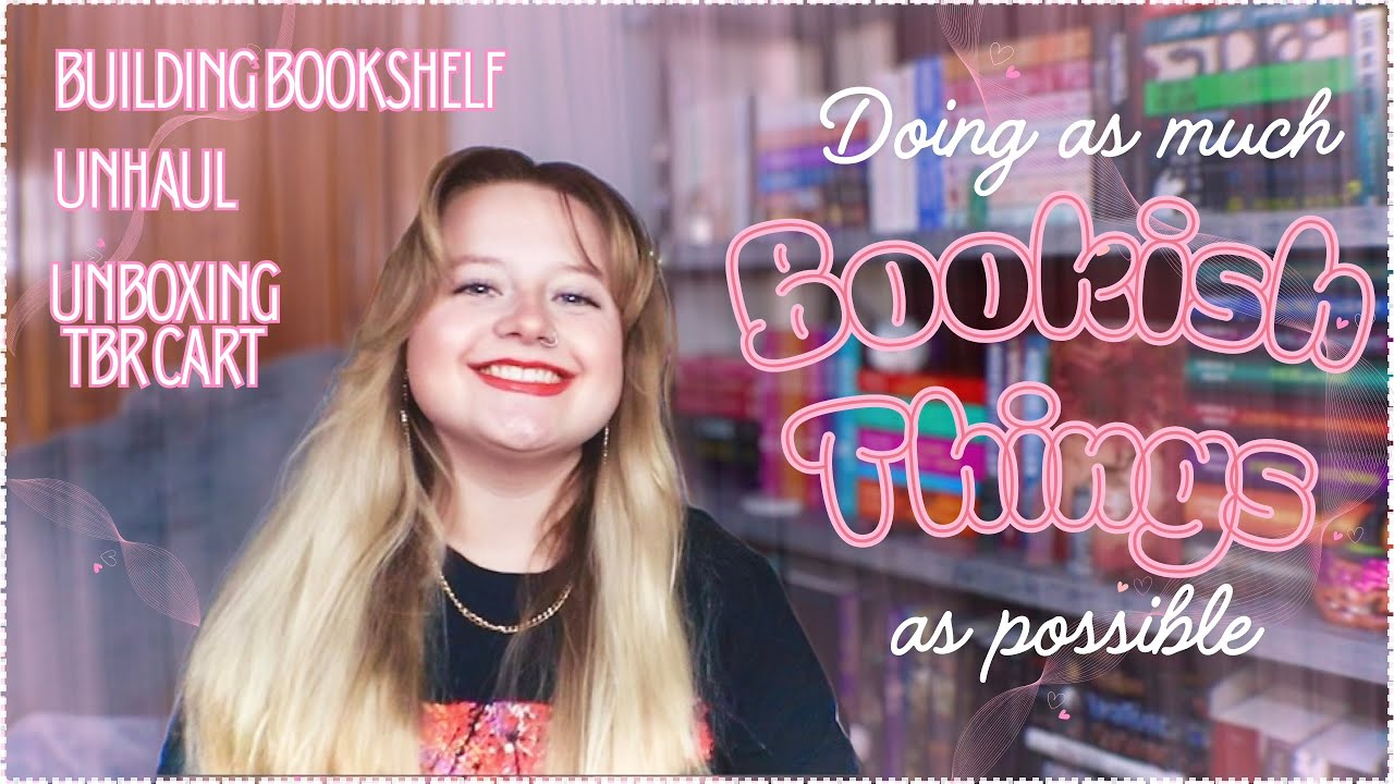 A Bookish Vlog ✩ Unhauling Books, Building new bookshelf, TBR cart building and unboxing 📖