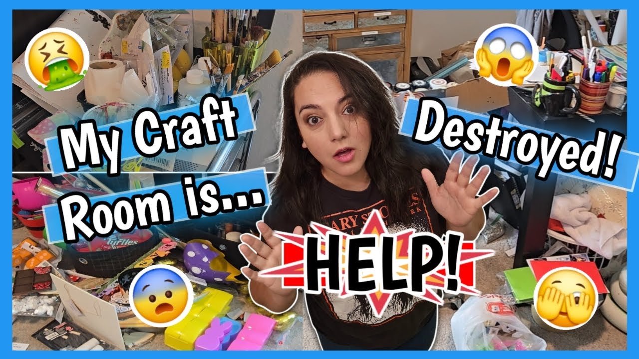 CRAFT ROOM MAKEOVER/ORGANIZING & CLEAN | NEW CRAFT ROOM DESTROYED | CRAFT ROOM 2025