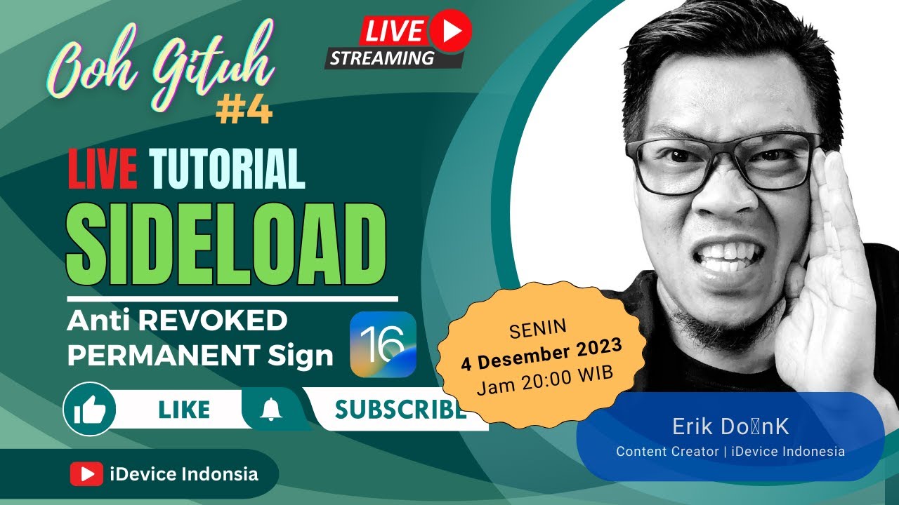 Ooh Gituh! #4 | Bahas SIDELOAD Permanent Anti Revoked iPhone 14 Pro Max * iOS 15 - 16 #nonjailbreak