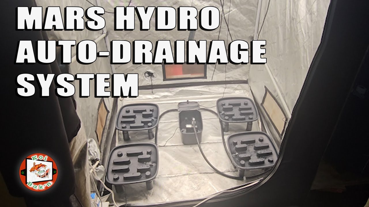Распаковка системы автоматического дренажа Mars Hydro с четырьмя поддонами для стока воды