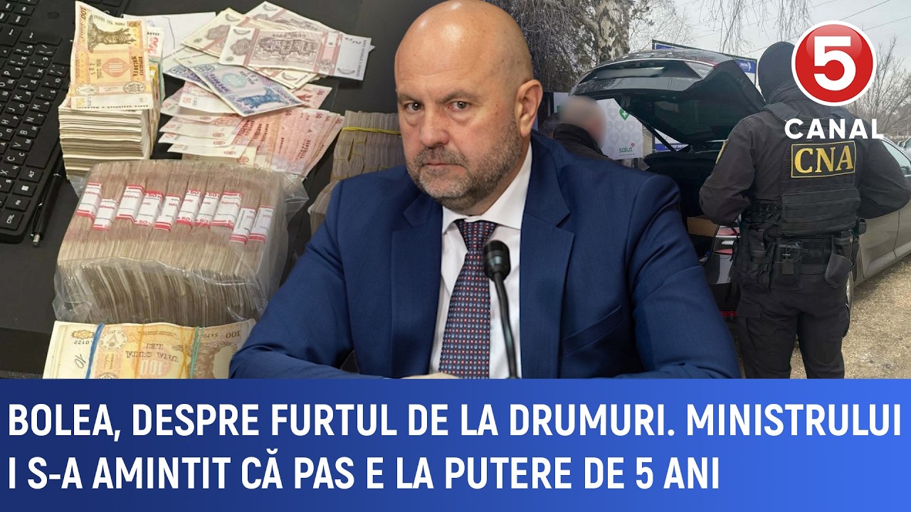 Bolea, despre furtul de la drumuri. Ministrului i s-a amintit că PAS e la putere de 5 ani