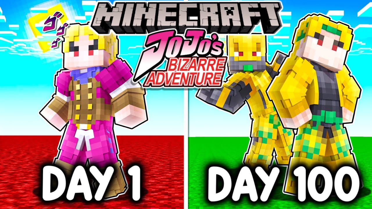 I Survived 100 DAYS as DIO in JOJO'S Minecraft!
