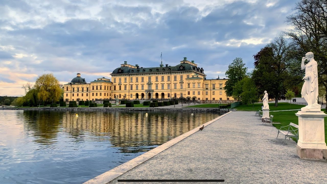 Drottningholm Palace and the Chinese Pavilion - 4K walk in UNESCO World Heritage 18th century park