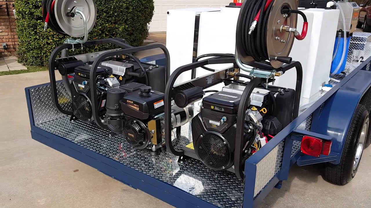 MOBILE PRESSURE WASHING TRAILER W/ WASTE WATER RECOVERY