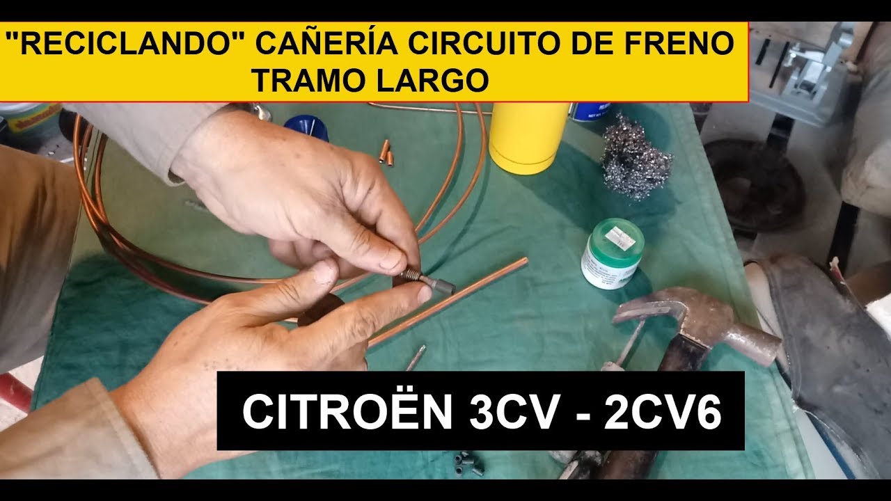 Reciclando Cañería de Frenos circuito Principal Citroën 3CV - 2CV6