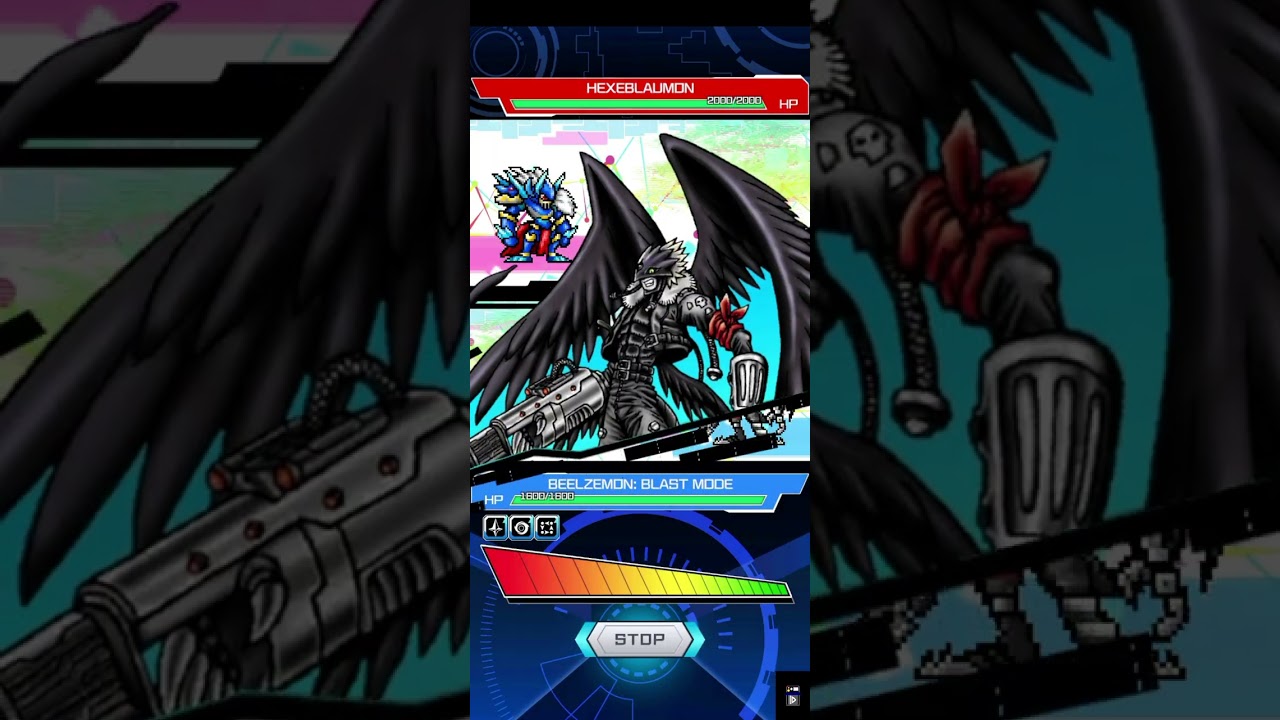 BEELZEMON BLAST MODE / BEELZEBUMON BLAST MODE VS HEXEBLAUMON BATTLE | DIGIMON VITAL BRACELET #デジモン