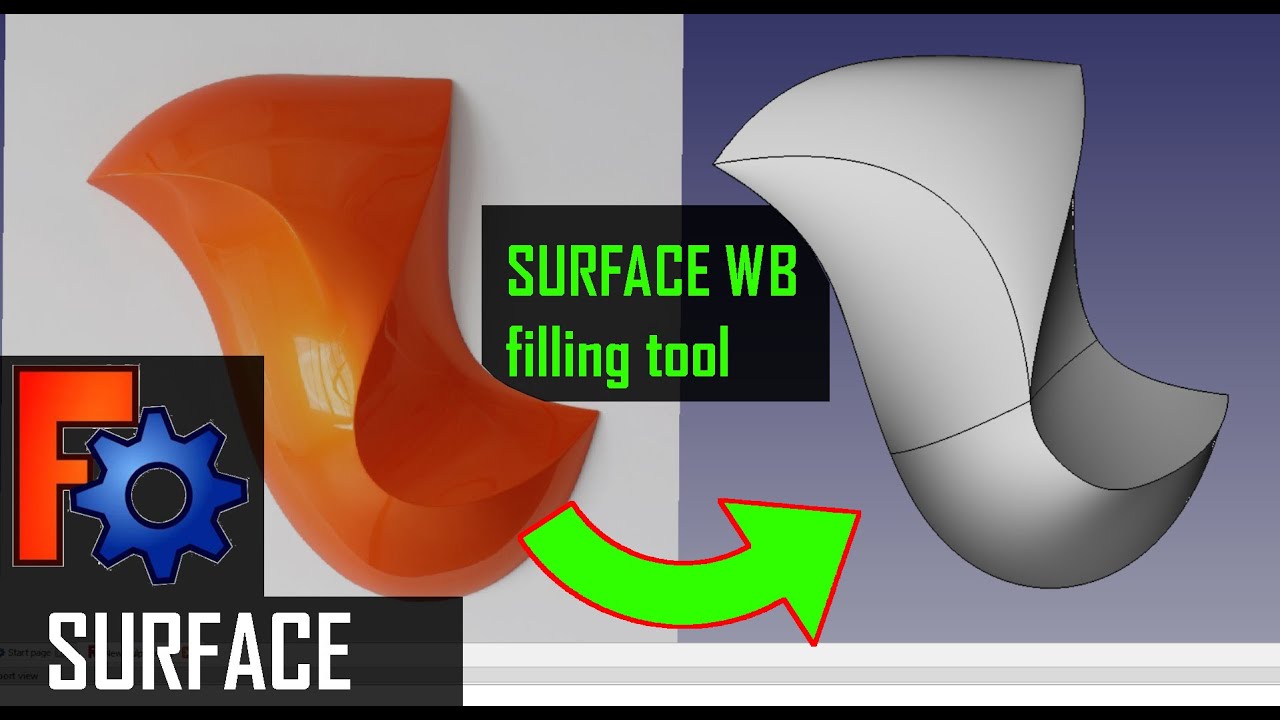 FREECAD SURFACE: Практикуйтесь в использовании инструмента заполнения на поверхности WB и произво...