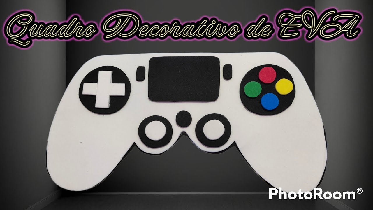 Quadro decorativo de EVA no Formato de Controle de vídeo Game.