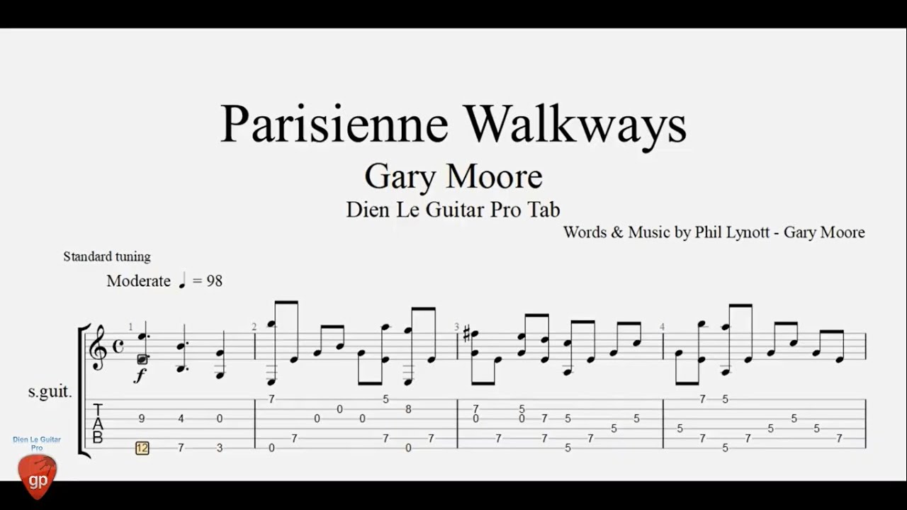 Parisienne Walkways - Guitar Tabs