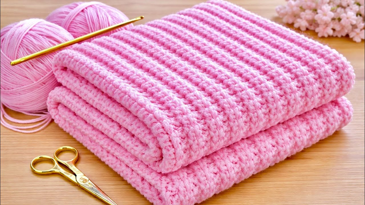 Super Easy Crochet Baby Blanket Pattern for Beginners (Step by Step)