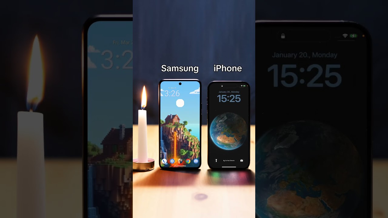 Minecraft live wallpaper vs iOS live wallpaper. Get 5$ credit in my app, submit 