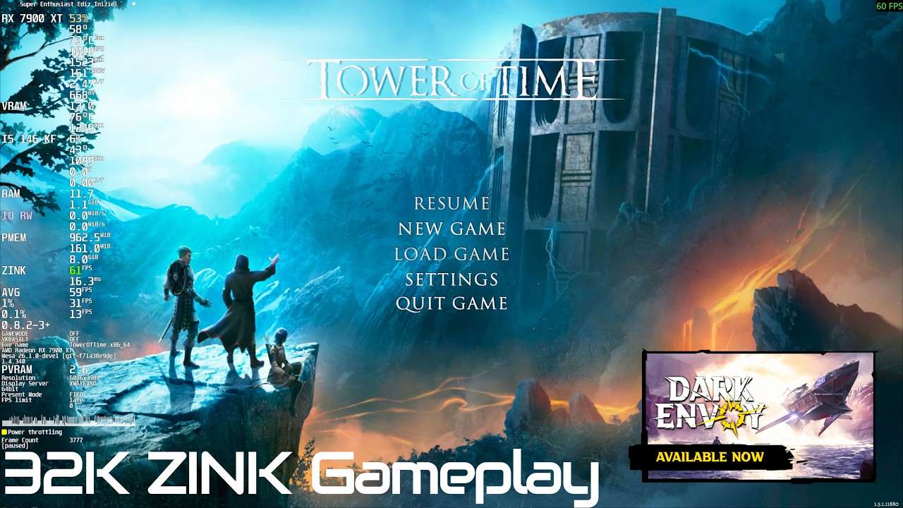 Tower Of Time With ZINK Gameplay 32K Upscaled