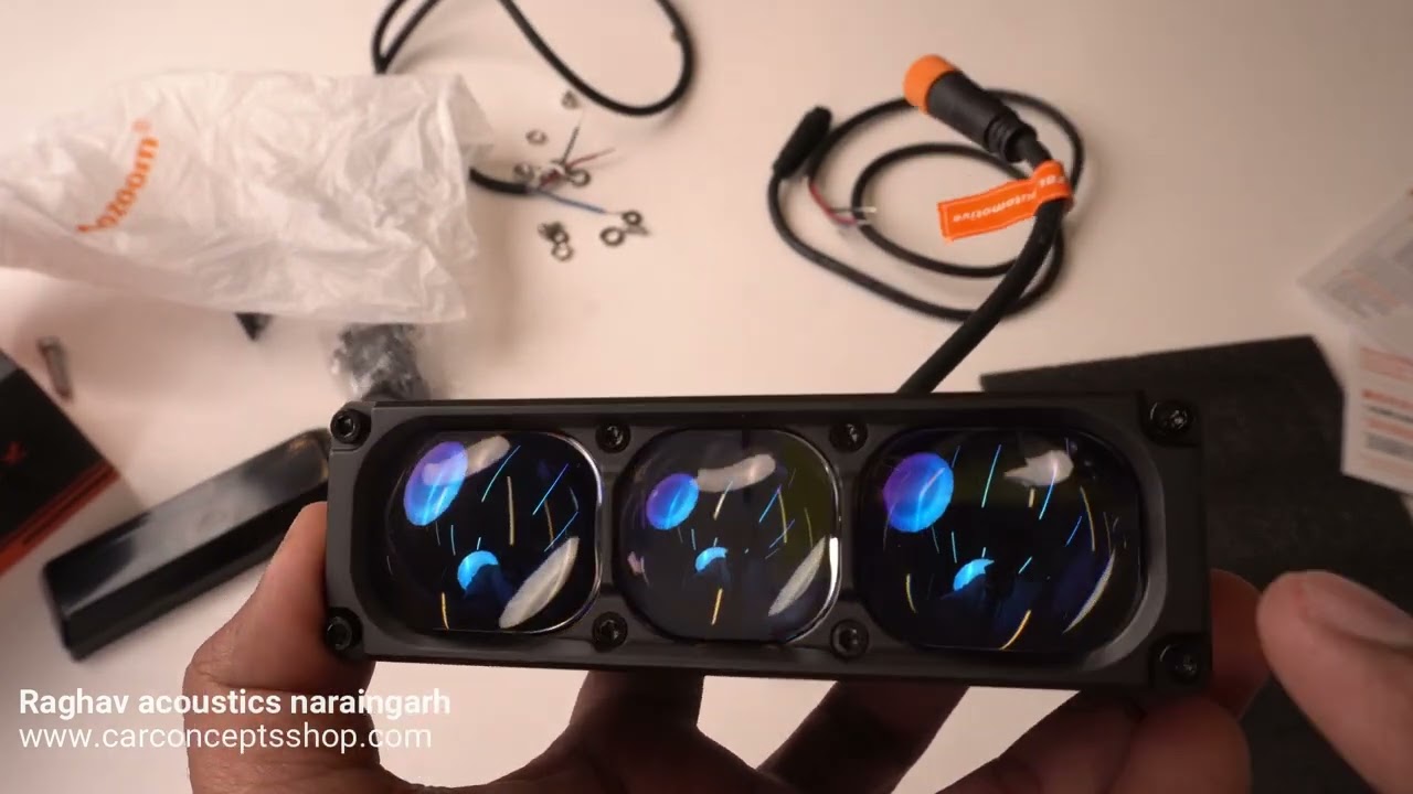 3 lens Auxiliary light w5 aozoom unboxing light test & details #aozoom #w5 #aozoomlights #auxiliary