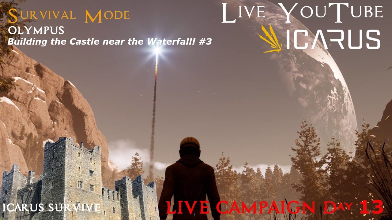 #icarus  / Building the Castle near the Waterfall! #3  - Survival Campaign Day 13