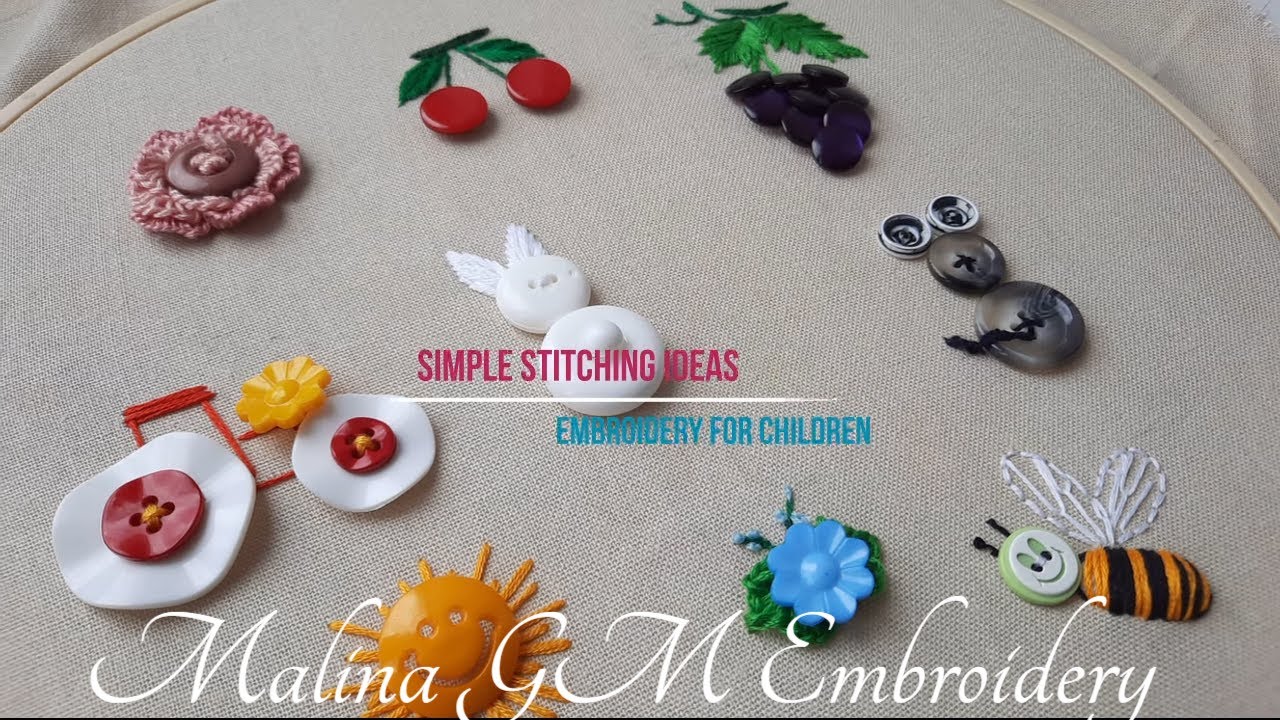 10 IDEAS for BUTTON EMBROIDERY | Simple Stitching Ideas Button