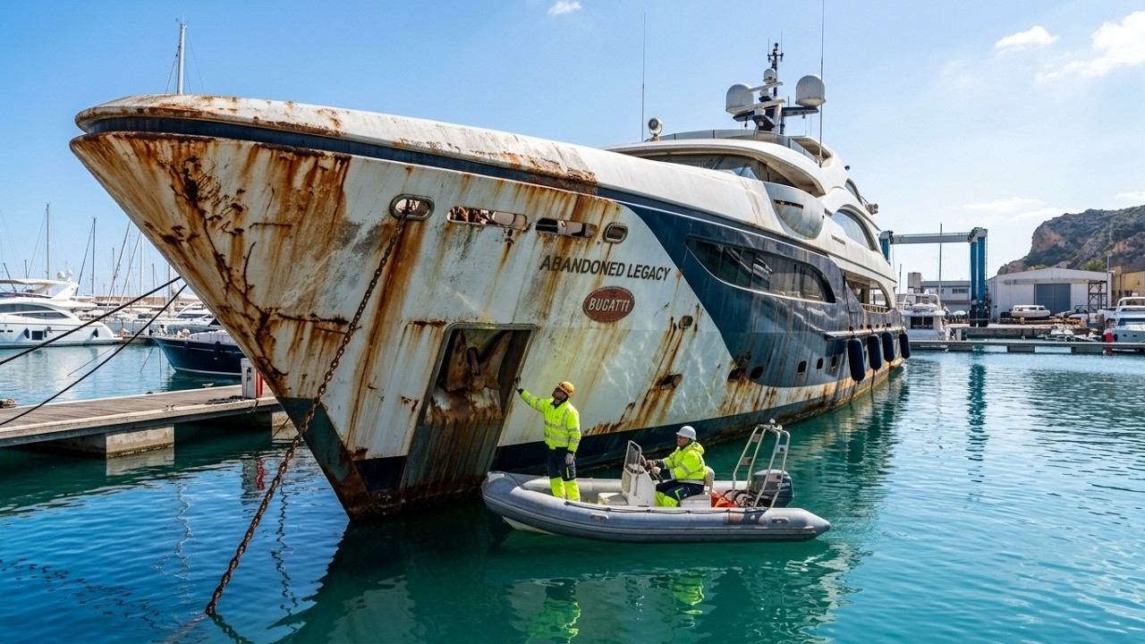 $50M Bugatti Inspired Superyacht: From Junk to Showroom | Ultimate ASMR Restoration