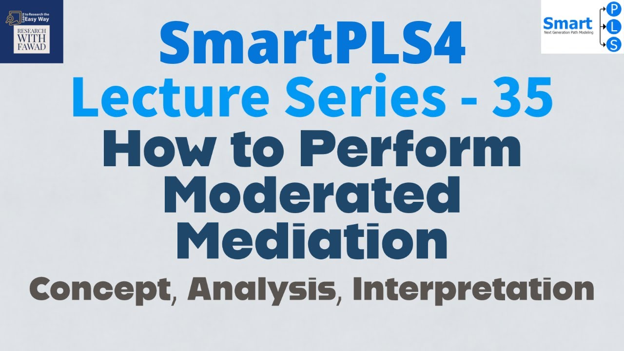 #SmartPLS4 Series 35 - Moderated Mediation in SmartPLS (See Description)