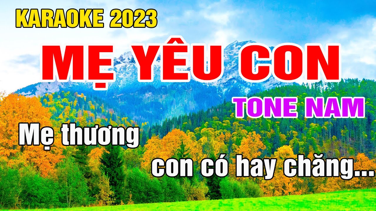 Mẹ yêu con Karaoke Tone Nam Nhạc Sống gia huy karaoke
