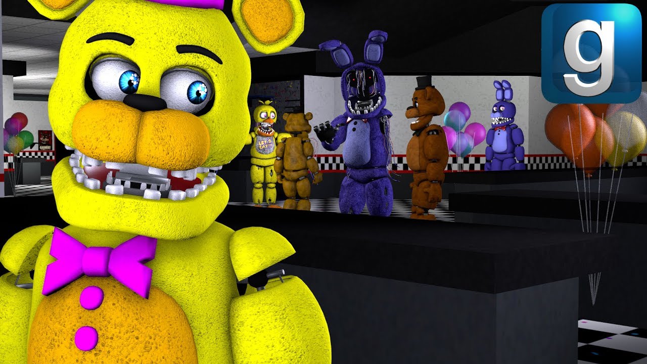Gmod FNAF | Fredbear VS. All Of The Animatronic NPCs
