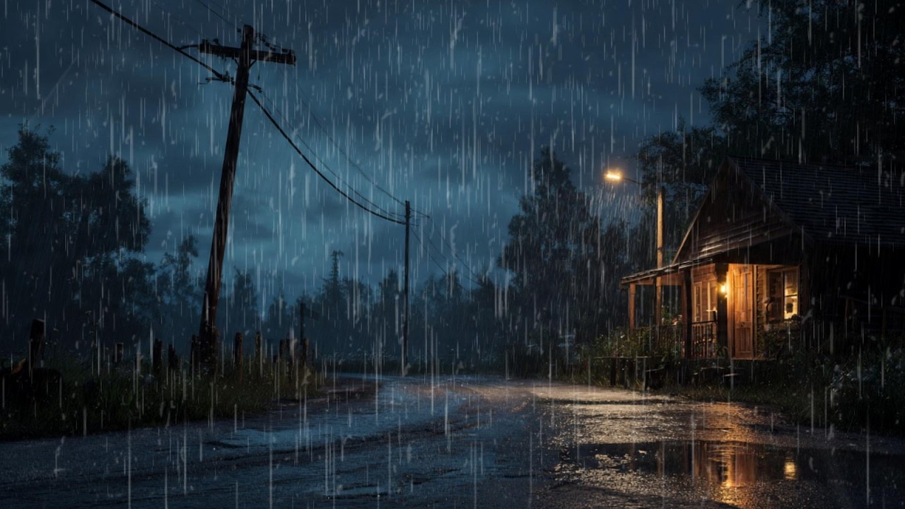 Heavy Rain and Thunder at Cabin in the Woods | Deep Sleep Ambience