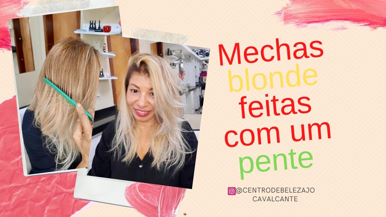 Aprenda como  fazer mechas com um pente