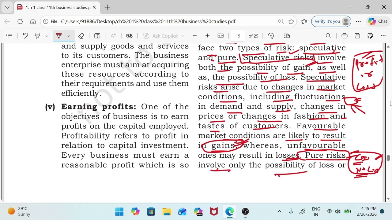 CLASS 11th, BUSINESS STUDIES, CHAPTER 1st, PART 4.