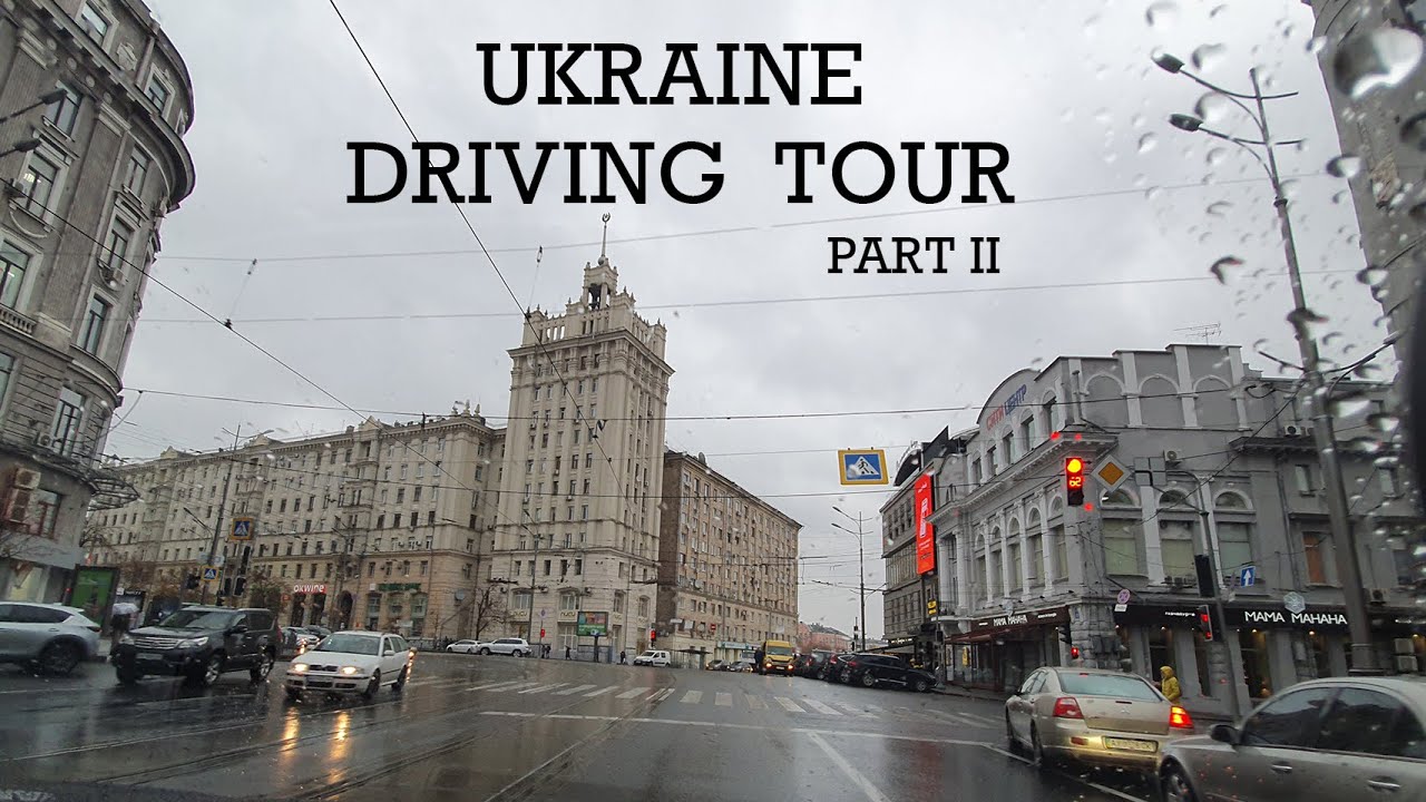 🌧️ UKRAINE KHARKIV DRIVING TOUR | Rainy Day & Relaxing Music