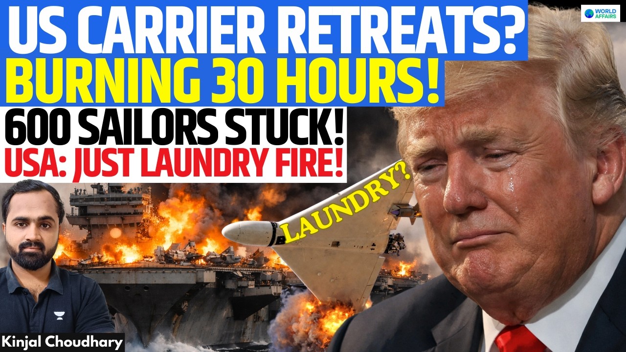 USS Ford Burning 30 Hours! 600 Sailors Stranded – US Says ‘Just Laundry Fire’ | IRAN WARNS | Kinjal