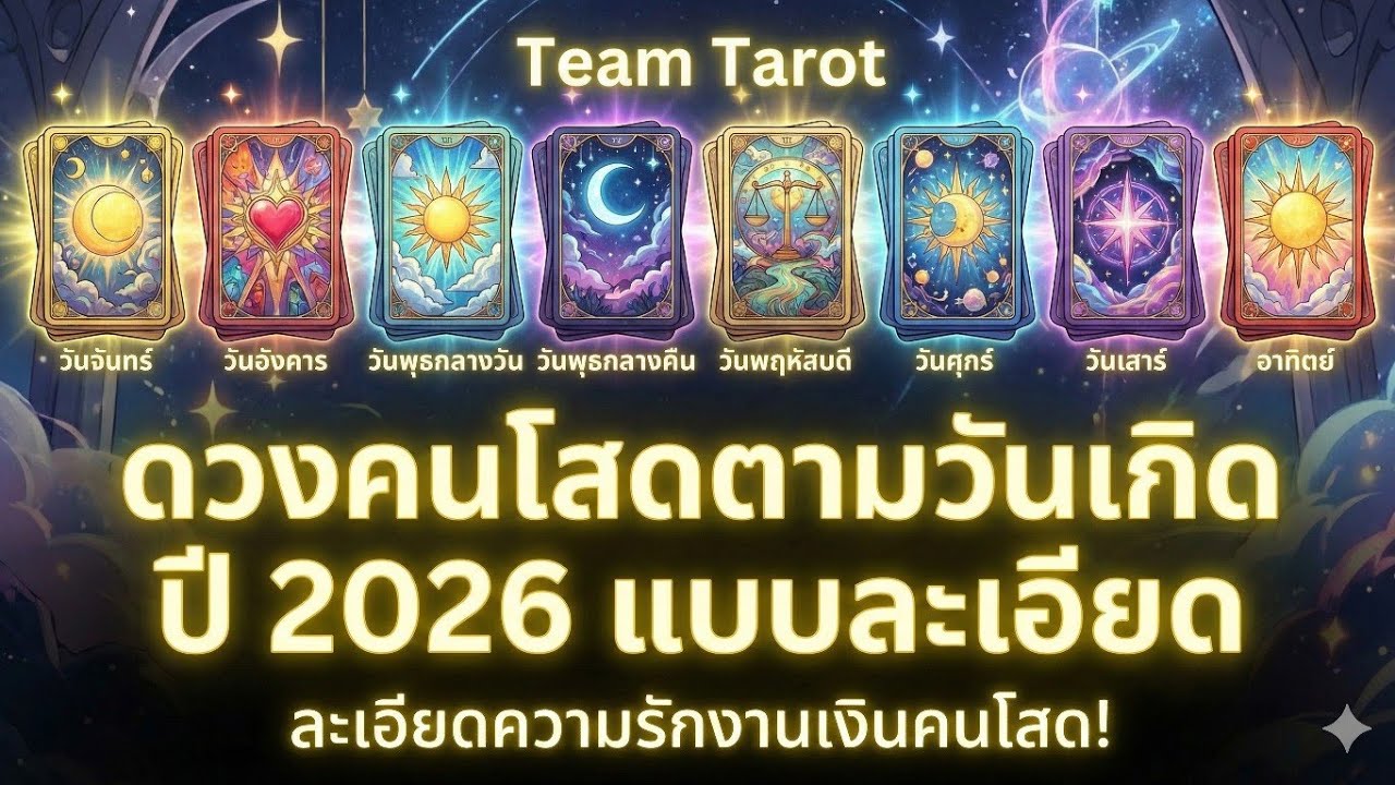 ดูดวงคนโสดตามวันเกิดปึ 2026 🤩❤️ (8 วันจันทร์-อาทิตย์!) คนโสดจะเจอคู่ไหม ดวงเด่นเรื่องใด แบบละเอียด!