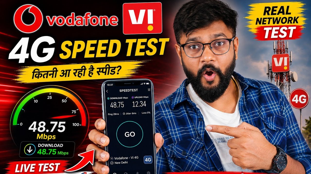 Vodafone Vi 4G Speed Test 2026 🔥 Real Internet Speed Test | Vi 4G Live Test | New Trick