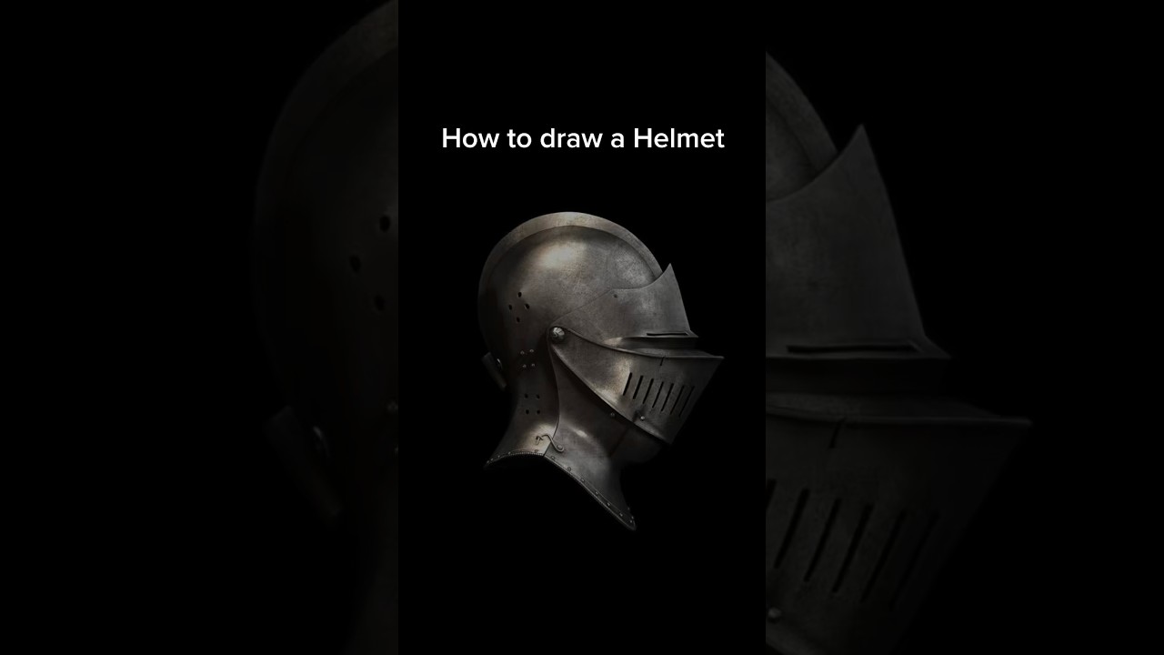 How to draw a Helmet. Here is a quick tutorial #art #eldenring #howtodraw #fypシ