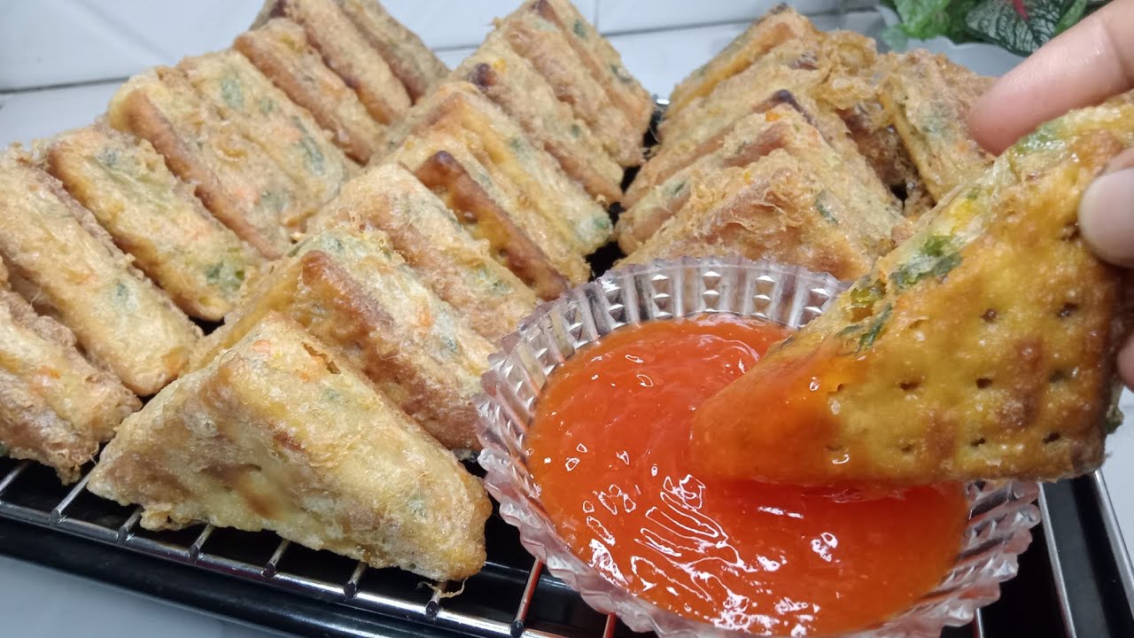 RESEP KUE GABIN/CRACKERS SAYUR GORENG LEZAT DAN GURIH- TIPS AGAR GABIN TIDAK PECAH SAAT DI POTONG