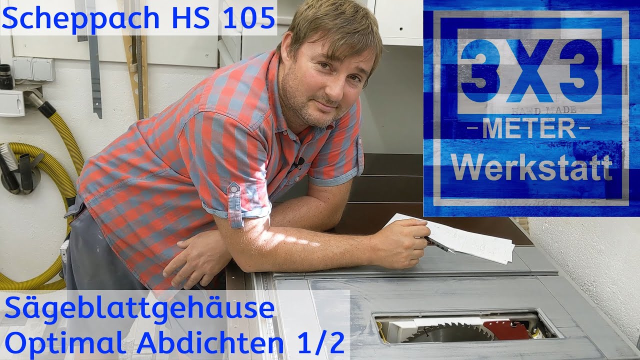 Scheppach HS105 Sägeblattgehäuse OPTIMAL Abdichten 1/2 mit 2 Möglichkeiten, den doppelt hält besser!
