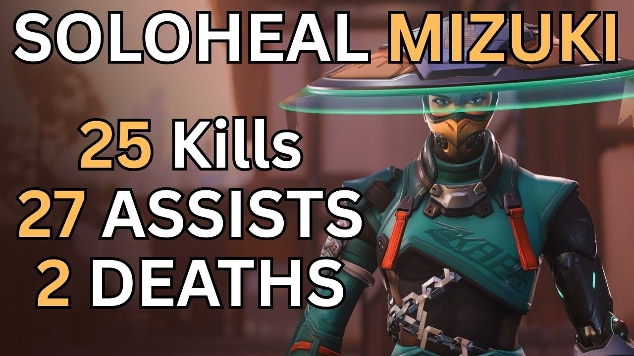 Демонстрирует, что Мизуки очень хороша в Overwatch в формате 6 на 6.