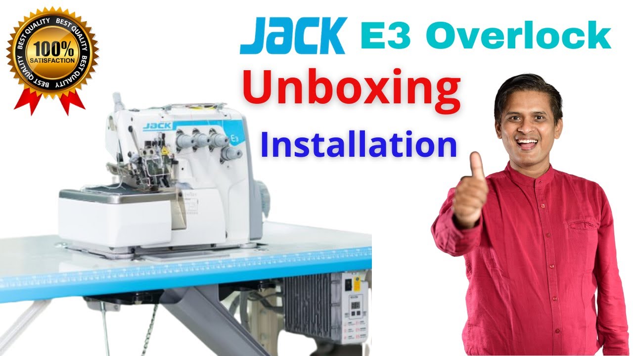 Jack E3 overlock machine installation unboxing Whatsapp 9163843100 #bazar91 #jacksewingmachine #e3