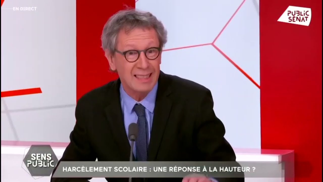 Jean-Pierre Bellon sur Public Sénat à propos du délit de harcèlement scolaire en janvier 2022