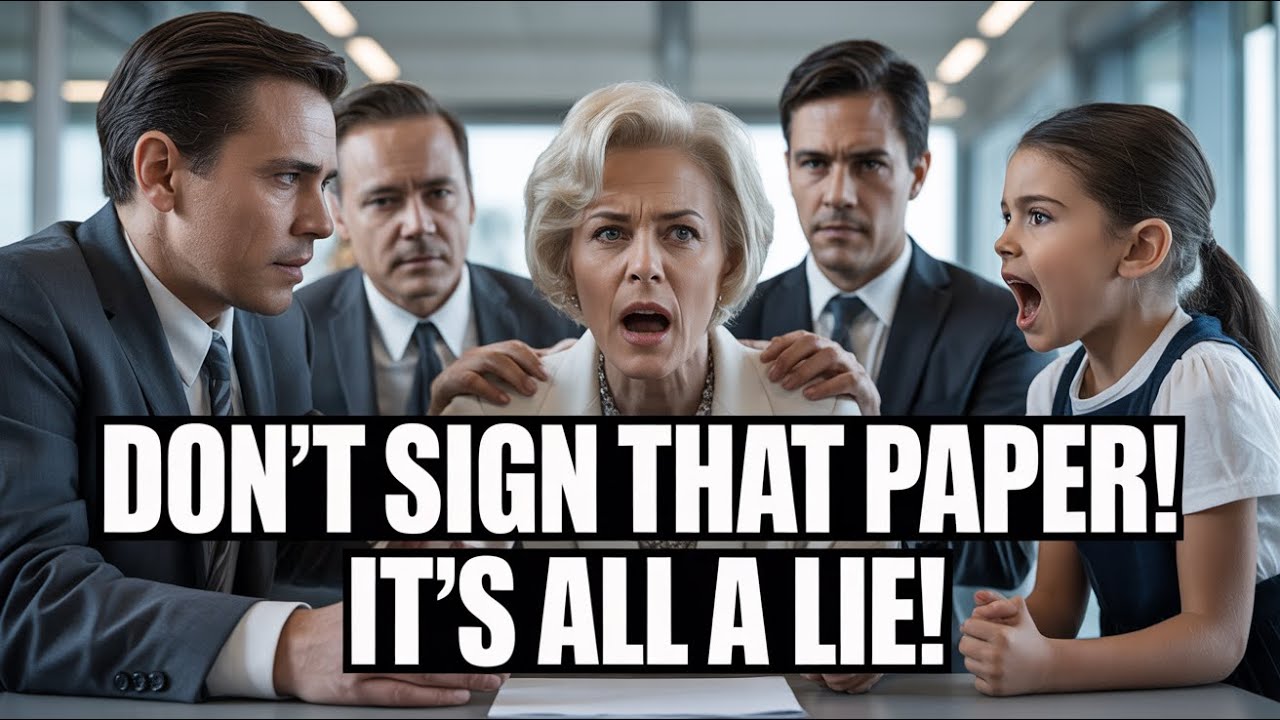 “Stop, don’t sign. It’s a trap!” shouted the billionaire’s adopted granddaughter