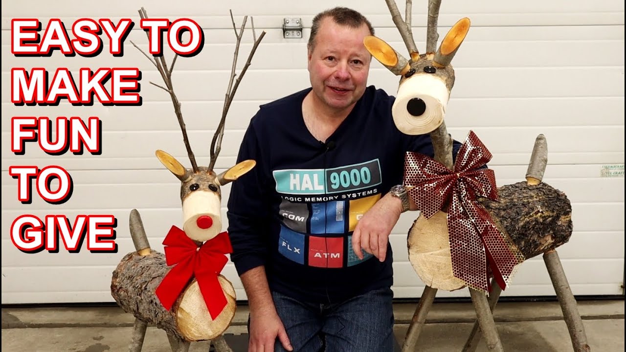 How To Make Wooden Reindeer - DIY Rustic Deer Building Fun!