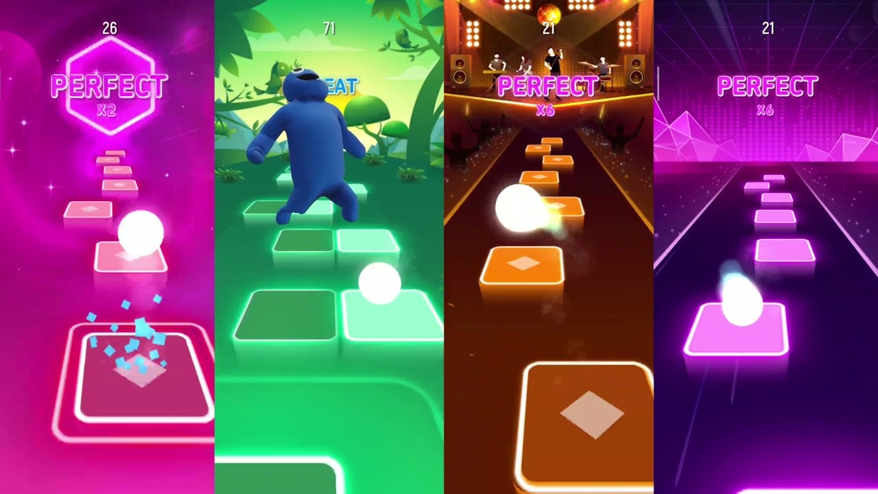 Tiles Hop EDM RUSH First Battle #tileshop #edmrush #battle #rainbowfriends