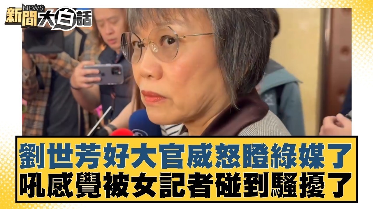 劉世芳好大官威怒瞪綠媒了 吼感覺被女記者碰到騷擾了【#新聞大白話】20260317 1｜#葉元之 #陳揮文 #高嘉瑜 @tvbstalk