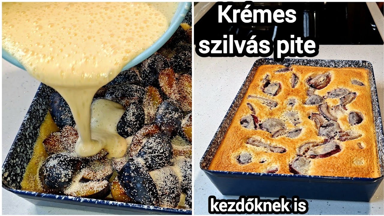 Krémes szilvás pite. 