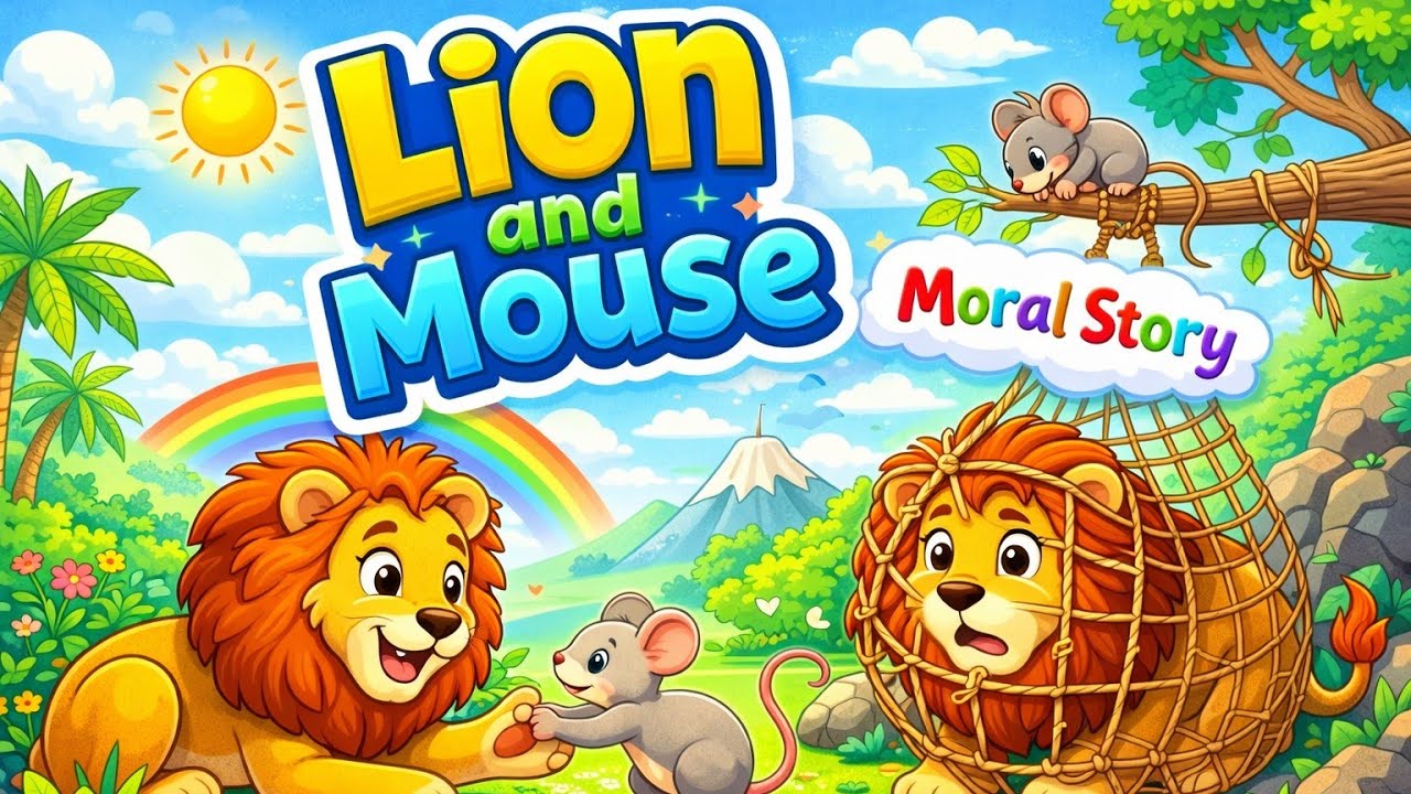 LION AND MOUSE | MORAL BEDTIME STORY FOR KIDS | SHORT INSPIRATIONAL ENGLISH STORY |