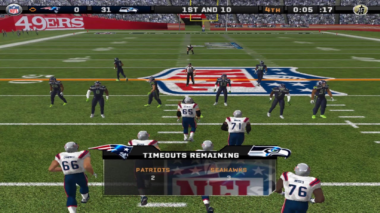 New England Patriots Seattle Seahawks Super Bowl LX MADDEN NFL 08